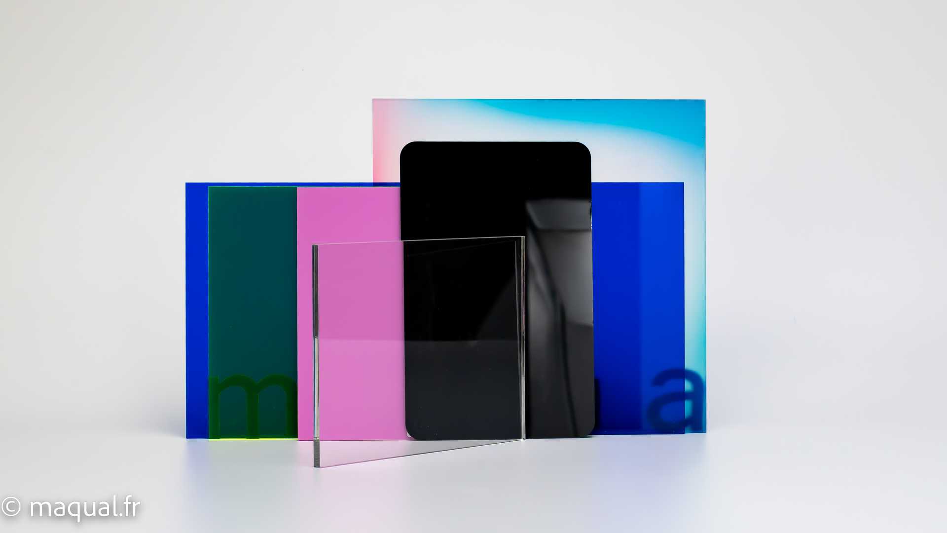 Plaque carrée en acrylique transparent, panneau en plexiglas